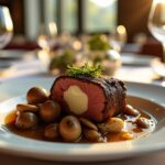 Magret de canard rôti au cœur fondant de fromage bleu et champignons : une recette pleine de saveurs