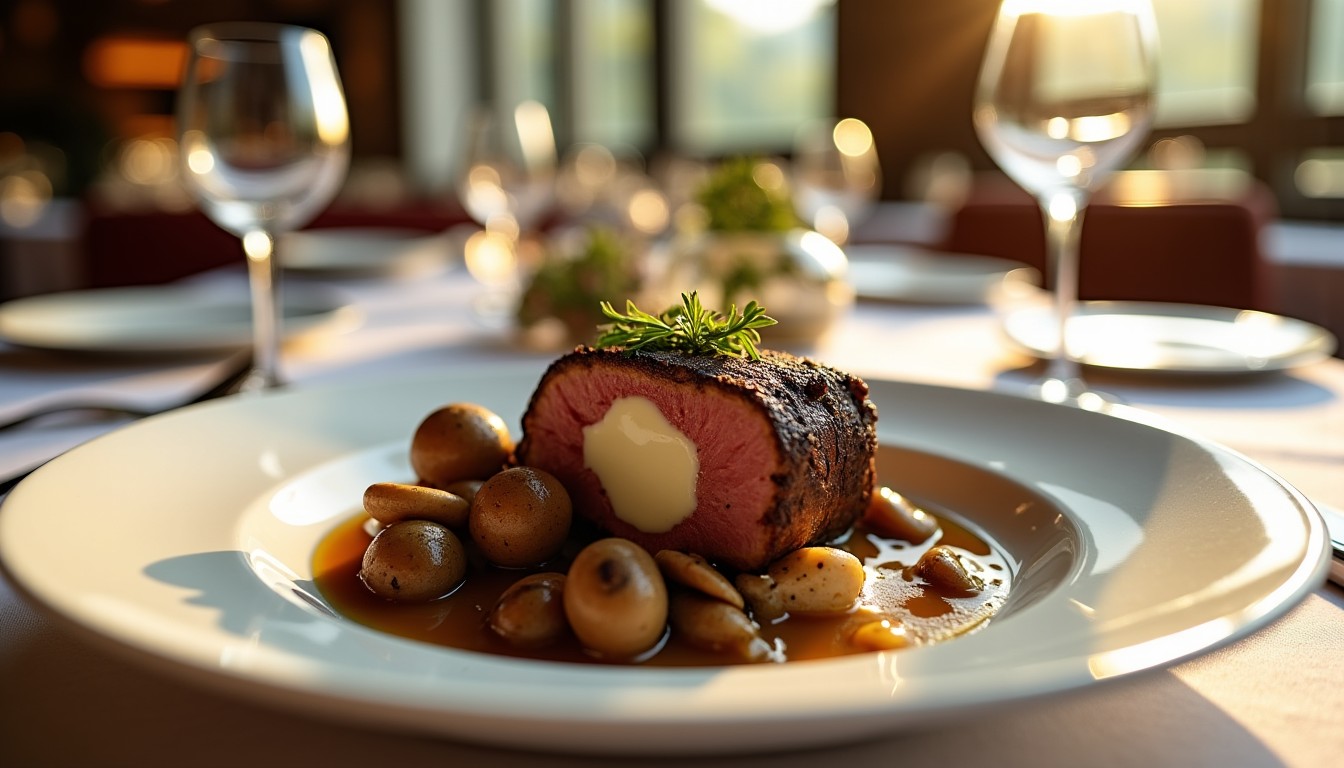 Magret de canard rôti au cœur fondant de fromage bleu et champignons : une recette pleine de saveurs