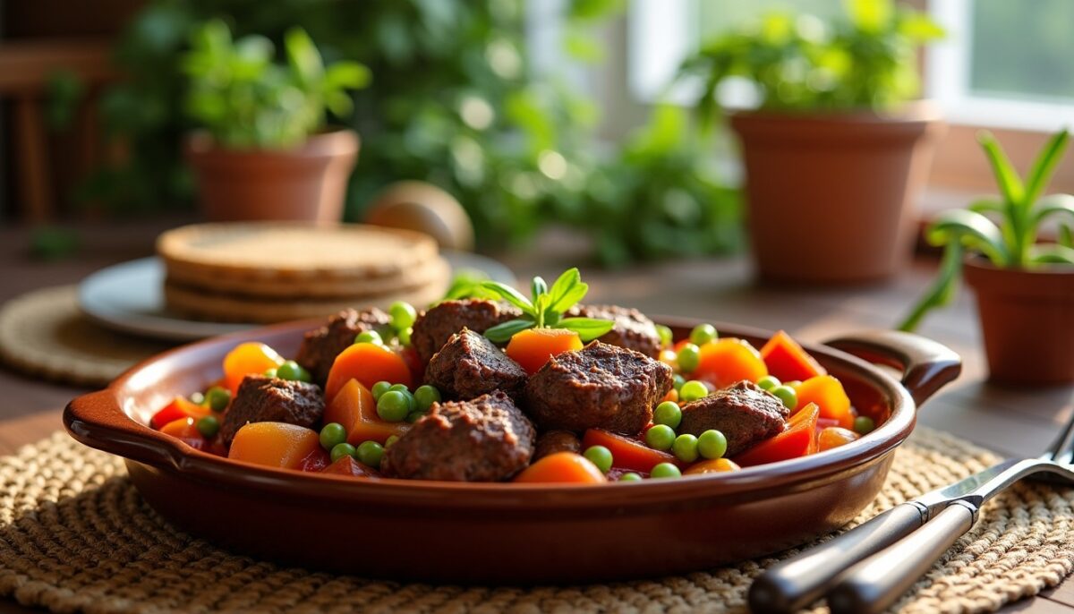 Délice léger : casserole de bœuf savoureuse aux légumes pour un déjeuner équilibré