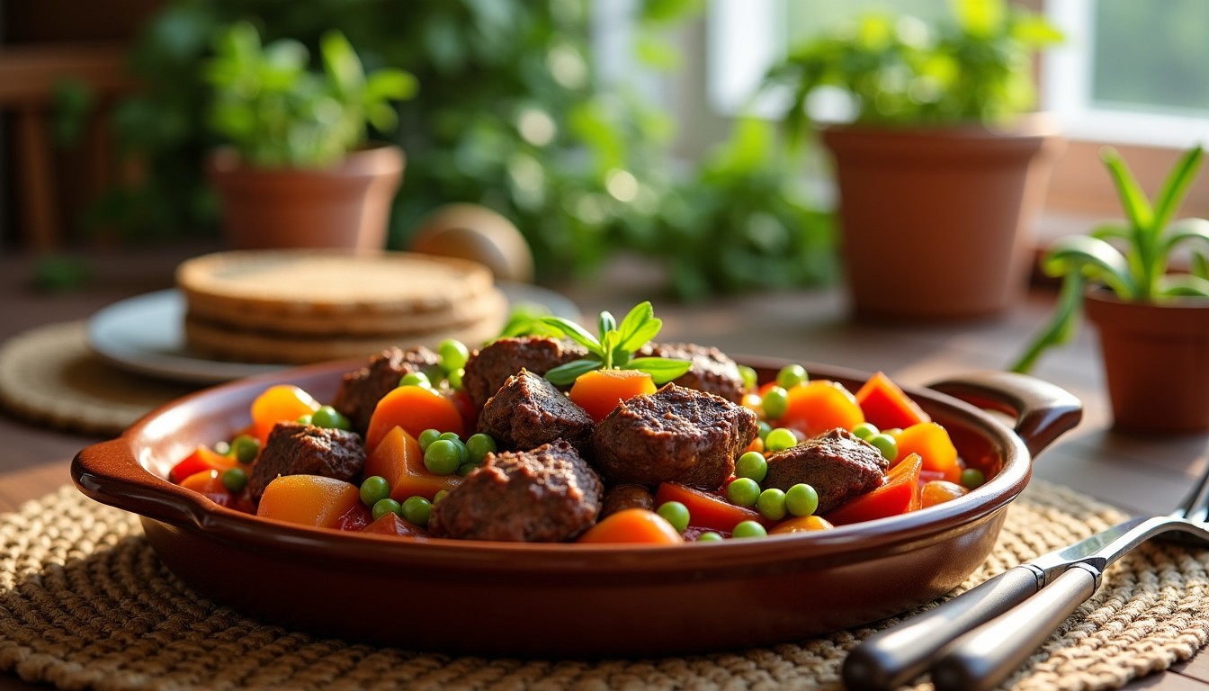 Délice léger : casserole de bœuf savoureuse aux légumes pour un déjeuner équilibré