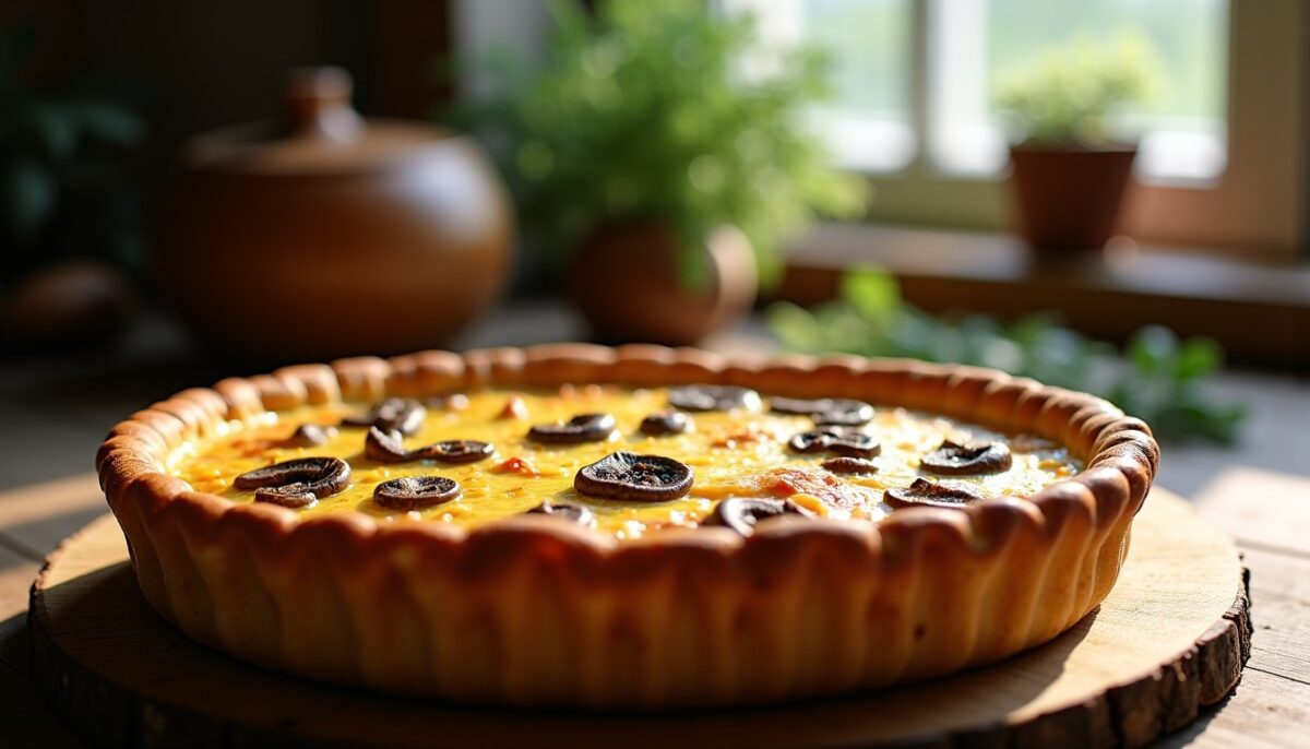 Quiche aux Champignons et Fromage : Un Festin Fondant et Savoureux