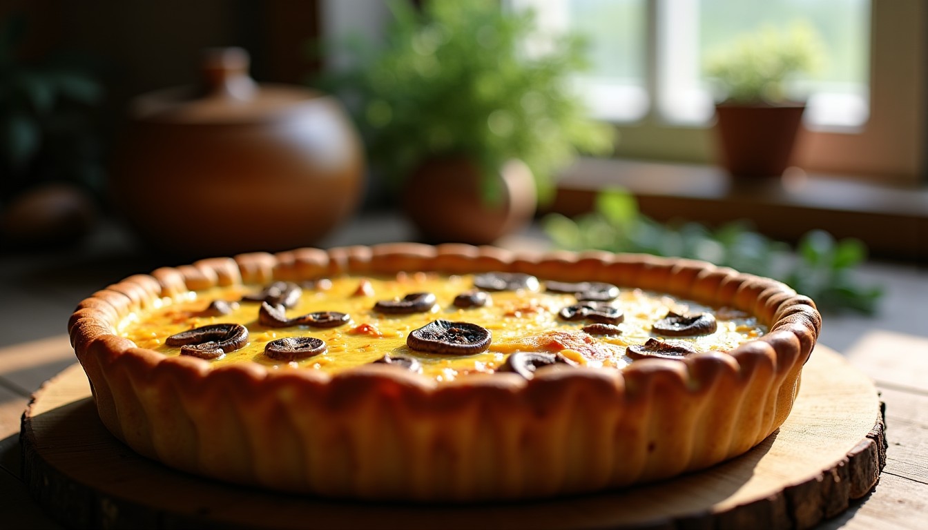 Quiche aux Champignons et Fromage : Un Festin Fondant et Savoureux