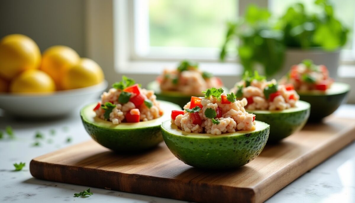 Délicieux Avocats Farcis au Crabe : Une Recette Légère et Pleine de Saveurs