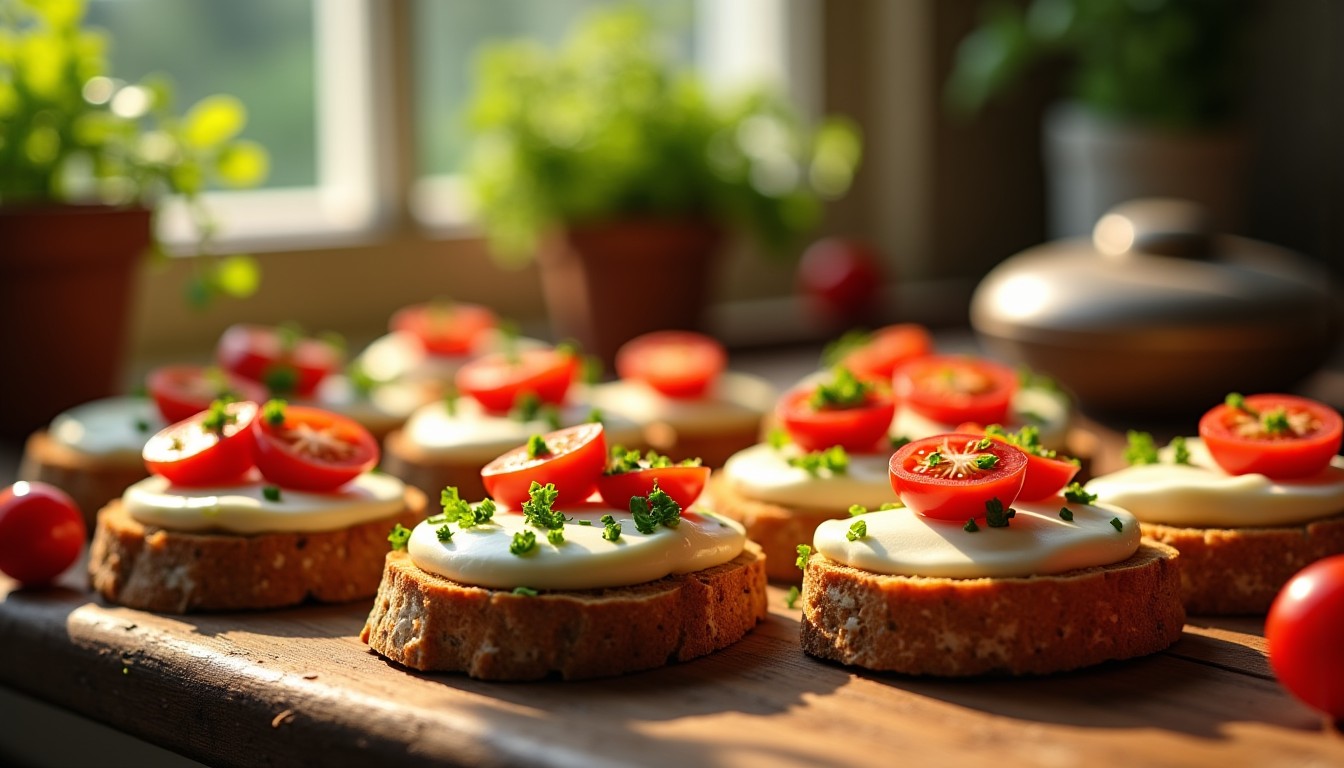 Mini-tartines de fromage frais : une recette simple et délicieusement gourmande
