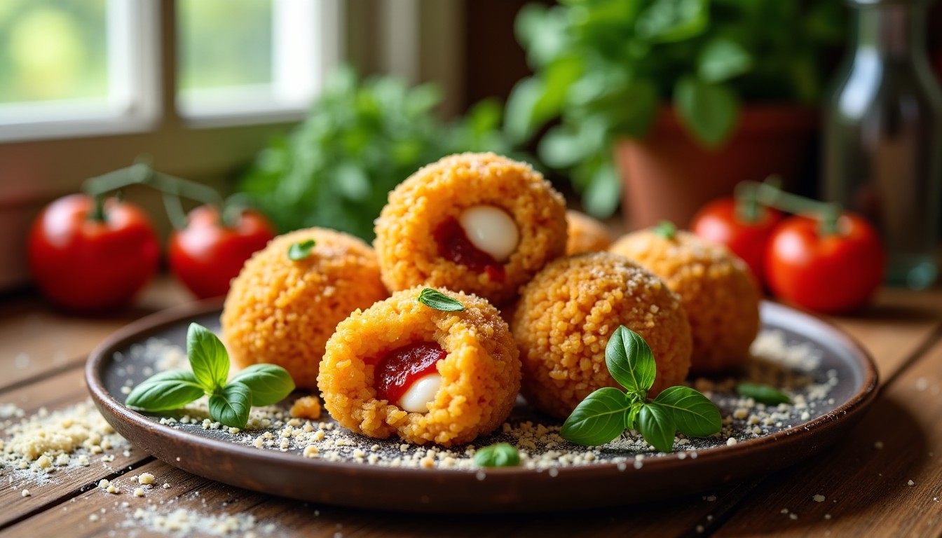 Les Arancini Siciliens Authentiques : Délices de Boulettes de Riz Farcies à l’Italienne