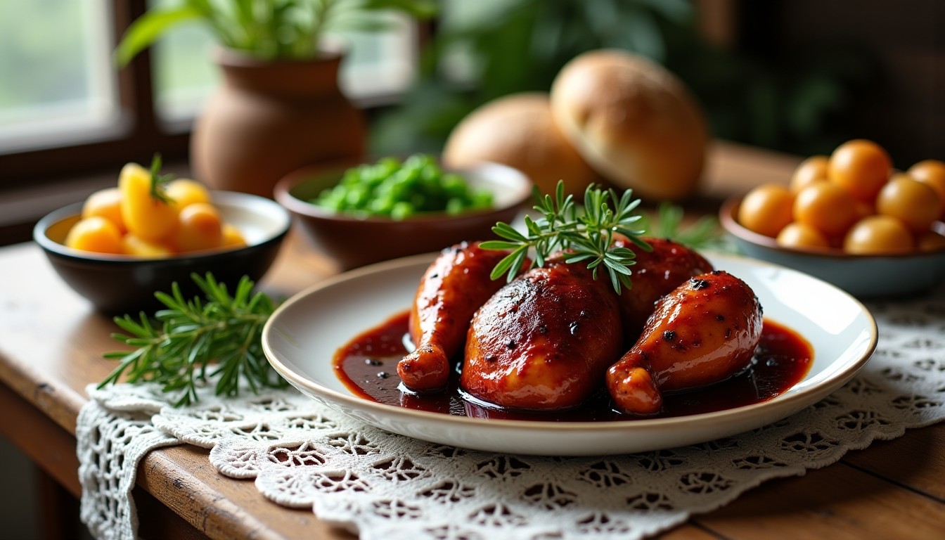 Délicieux poulet mariné au vin rouge : une recette légère et pleine de saveurs