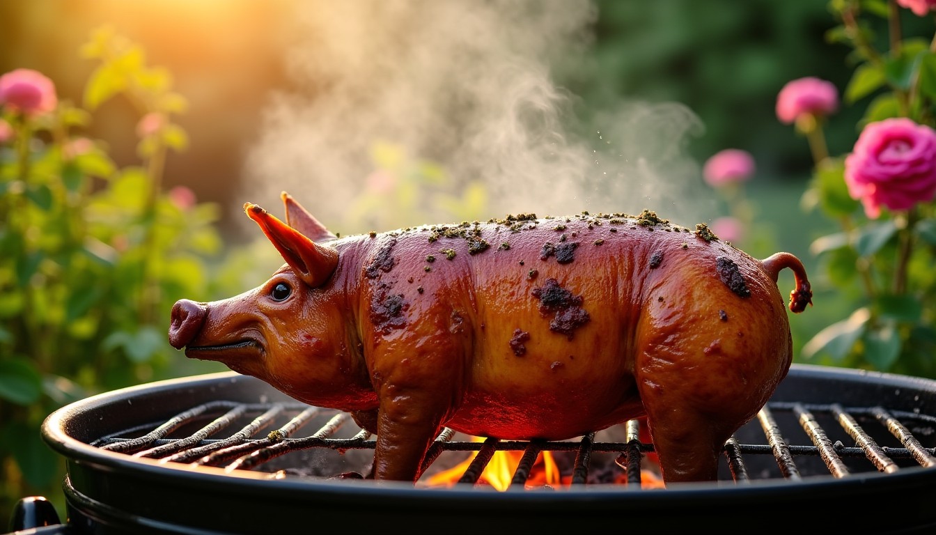 Cuissot de porcelet grillé au barbecue : guide complet des recettes, temps de cuisson et températures idéales
