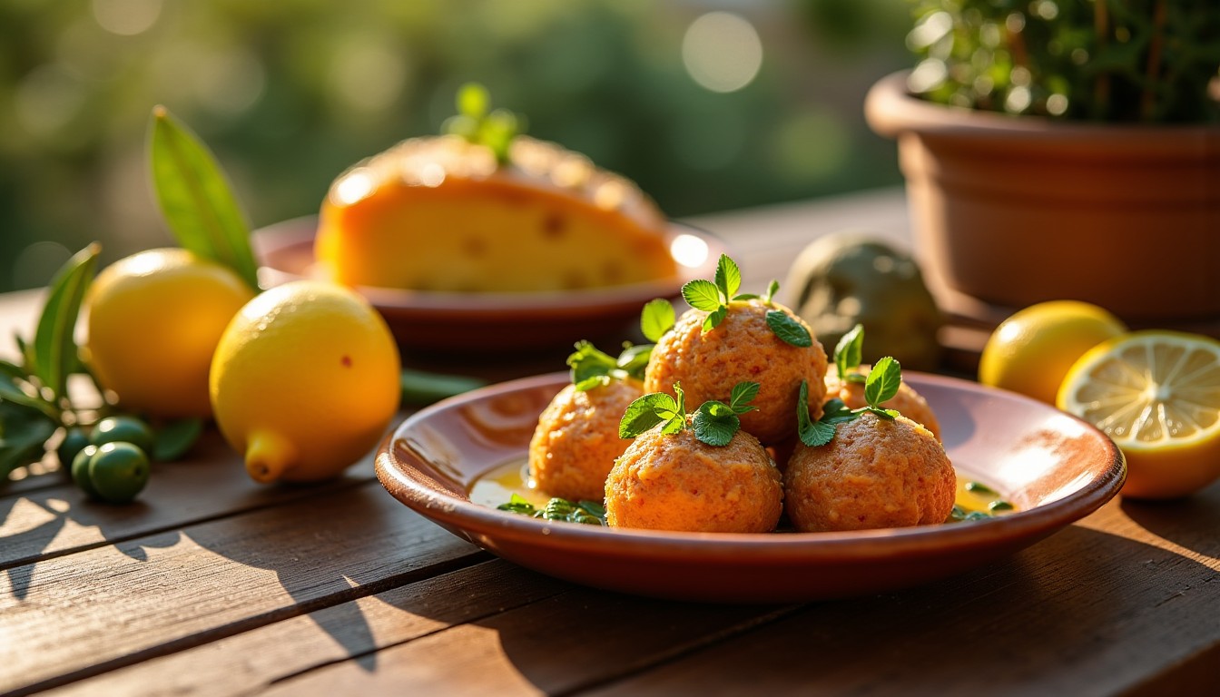 Délices Méditerranéens : Boulettes de Poisson Marocaines et Douceur Basboussa