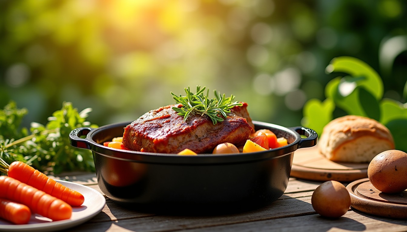 La rouelle de porc en cocotte : un plat chaleureux et intemporel qui séduit même sous le soleil de l’été